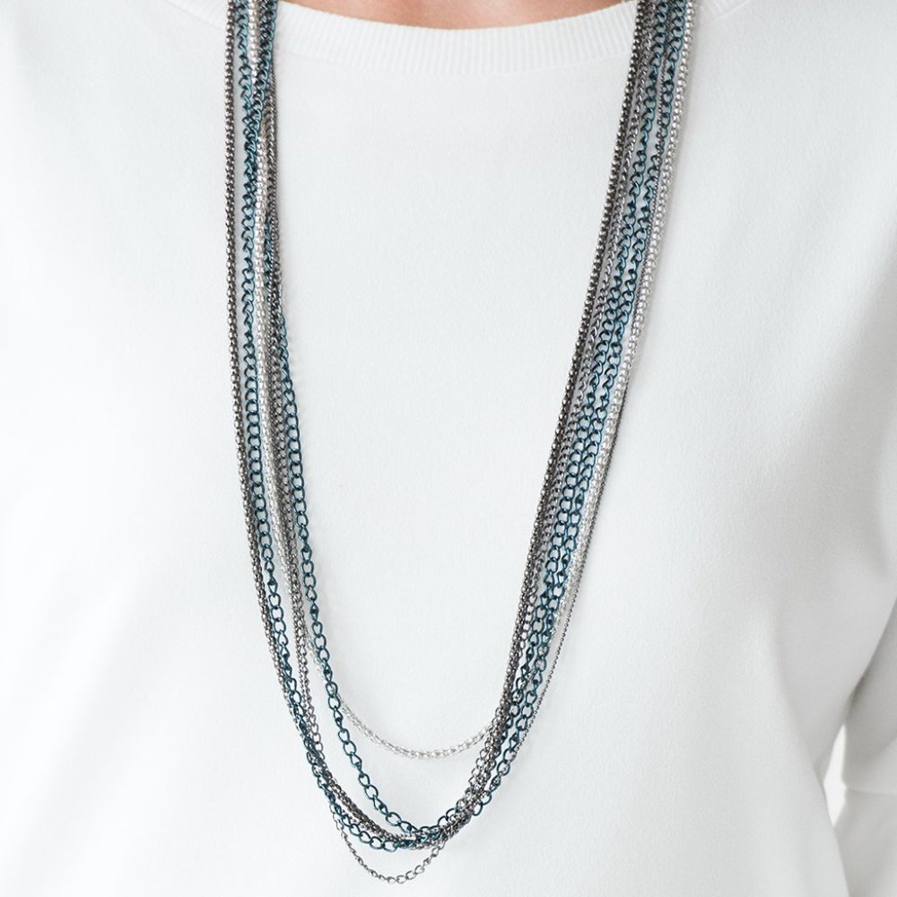 NWT Colorful Calamity multi chain necklace set